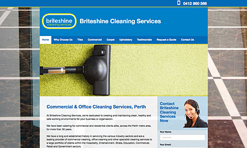 Briteshine Cleaning Services Website