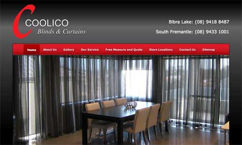 Coolico Blinds and Curtains Website