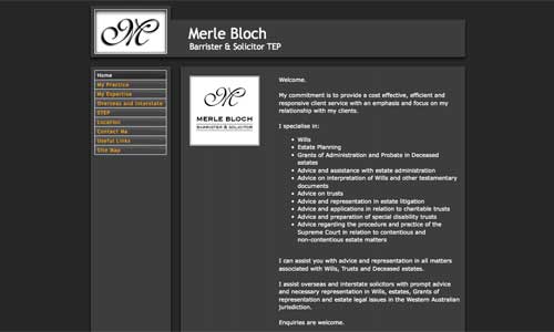 Merle Bloch Barrister and Solicitor TEP Website