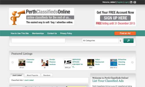Perth Classifieds Online Website